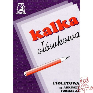 Kalka ołówkowa A4 25 arkuszy DELFIN