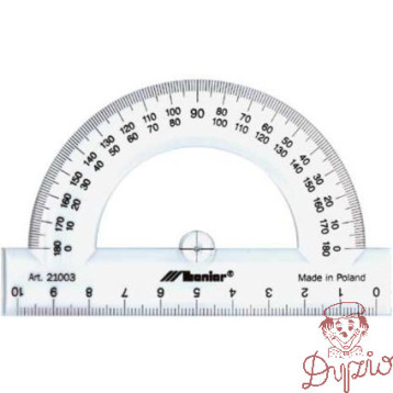 Kątomierz szkolny plastikowy 180st/10cm 21003 LENIAR