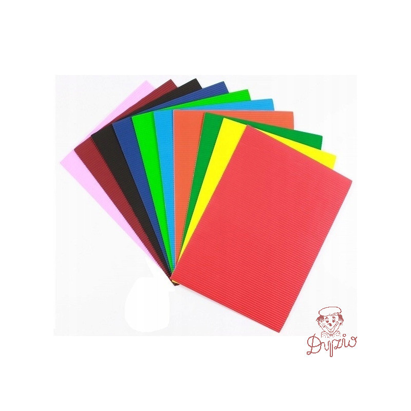 Tektura falista mała 25x35cm mix 10 arkuszy TF-2535 ALIGA