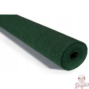 Bibuła karbowana włoska gruba 180g ciemna zieleń 561 Cartotecnica Rossi