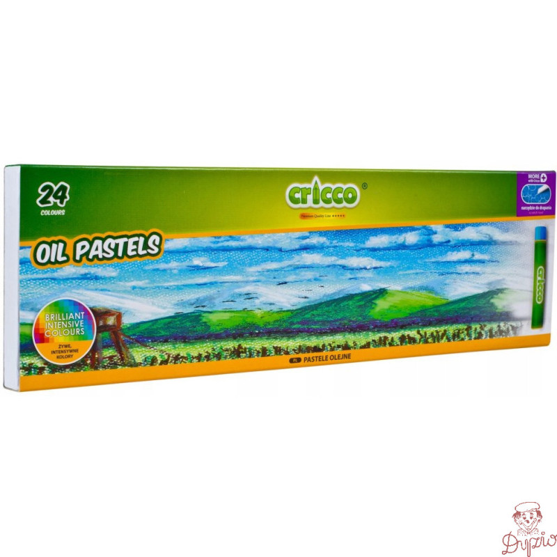 Kredki CRICCO pastele olejowe 24kolory CR481K24
