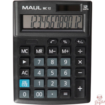 Kalkulator biurkowy COMPACT MC12 12-pozycyjny czarny 72658/90 ML MAUL