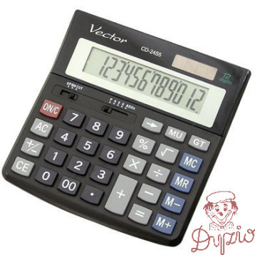 Kalkulator VECTOR CD2455 12 pozycyjny .