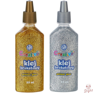 Klej brokatowy CREATIVO 35ml złoty i srebrny 332118001 ASTRA
