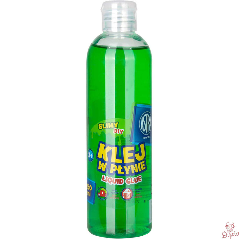 Klej szkolny w płynie transparentny 250ml zielony 401119006 ASTRA