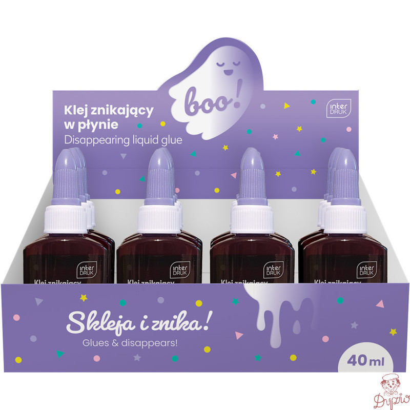 Klej znikający w płynie do dekoracji 40ml BOO 12szt. INTERDRUK