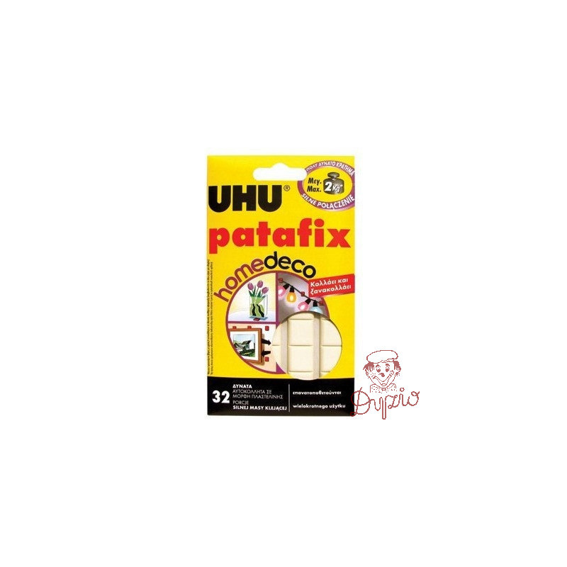 Masa samoprzylepna UHU PATAFIX HOMEDECO do 2kg (32 kwadraty) (40015)
