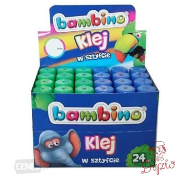 Klej szkolny w sztyfcie 15g Display 24 sztuki BAMBINO St.Majewski