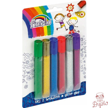 Klej brokatowy FIORELLO GR-BK13 6 kolorów x13ml 170-2232