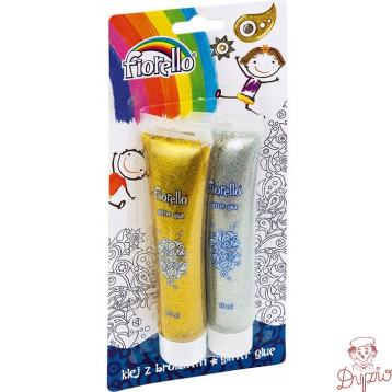 Klej brokatowy FIORELLO GR-BK75B2 2 koloryx75ml 170-2263 srebrny/złoty