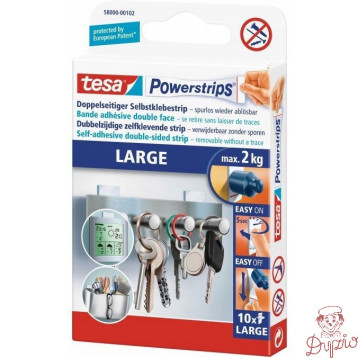 Plastry samoprzylepne TESA POWERSTRIPS duże kpl 10sztuk 58000-00132-01
