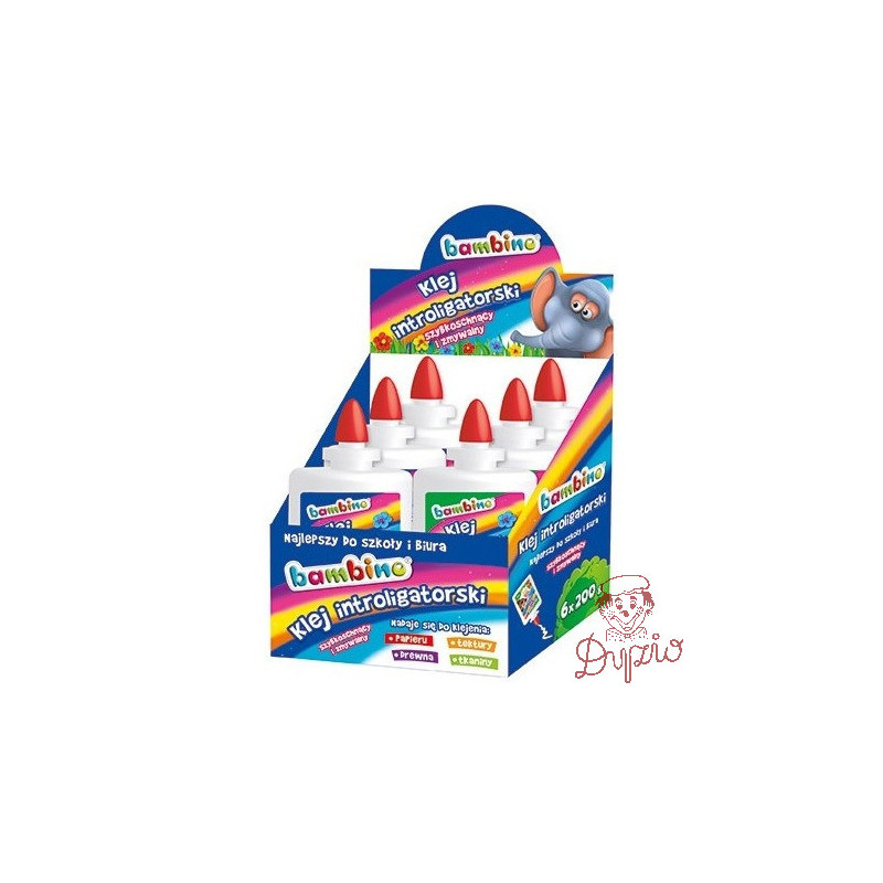 Klej introligatorski 250g Display 6 sztuk BAMBINO St.Majewski