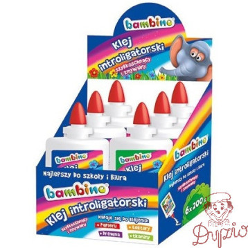 Klej introligatorski 250g Display 6 sztuk BAMBINO St.Majewski