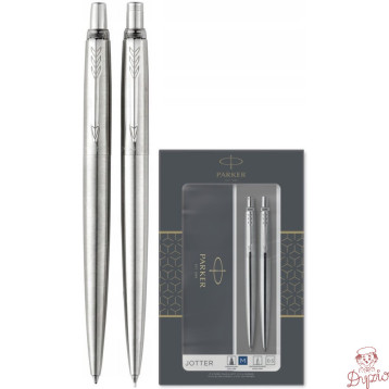 Komplet ołówek + długopis JOTTER STAINLESS STEEL CT PARKER 2093256