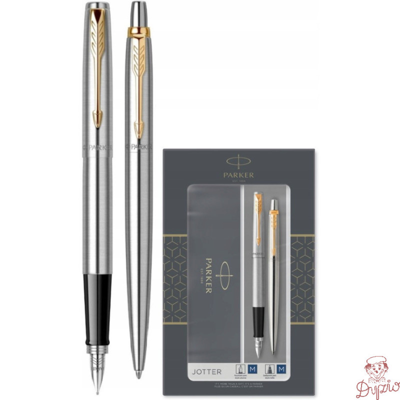 Komplet pióro wieczne + długopis JOTTER STAINLESS STEEL GT PARKER 2093257