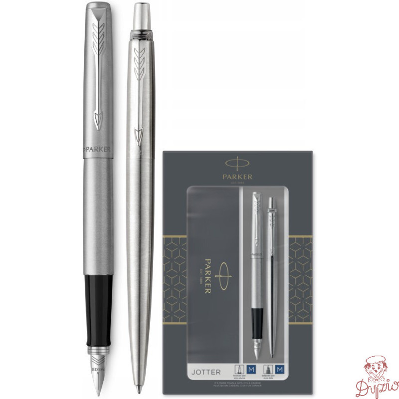 Komplet pióro wieczne + długopis JOTTER STAINLESS STEEL CT PARKER PARKER 2093258