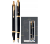 Komplet pióro wieczne + długopis IM DUO czarny GT PARKER 2093216