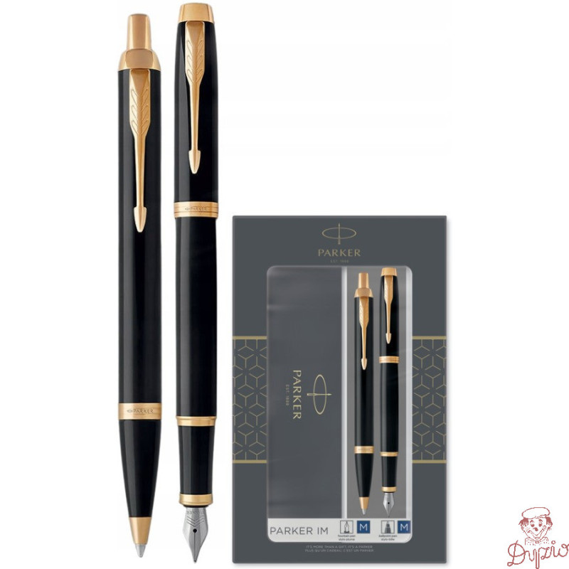 Komplet pióro wieczne + długopis IM DUO czarny GT PARKER 2093216
