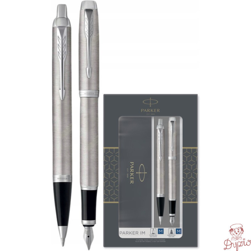 Komplet IM DUO srebrny CT pióro wieczne + długopis PARKER 2183058