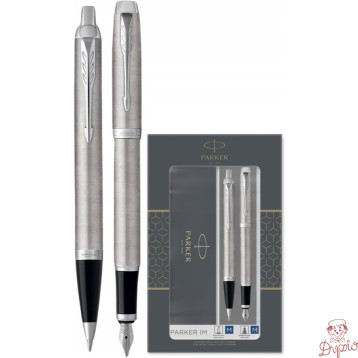 Komplet IM DUO srebrny CT pióro wieczne + długopis PARKER 2183058