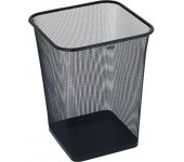 Kosz na papier 18L kwadrat siatka czarny GRAND 120-1459