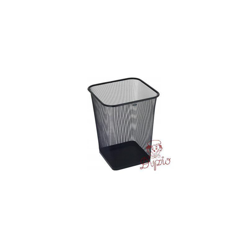 Kosz na papier 18L kwadrat siatka czarny GRAND 120-1459