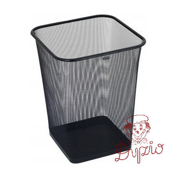 Kosz na papier 18L kwadrat siatka czarny GRAND 120-1459