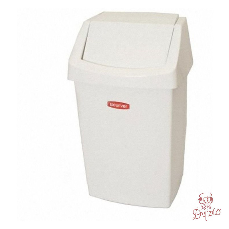 Kosz na śmieci uchylny 50l CURVER CLICK-IT biały 04045-026-65/154792