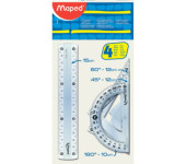 Komplet geometryczny linijka 15cm + 2ekierki +kątomierz 242815 MAPED