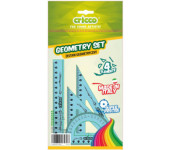 Komplet geometryczny CRICCO 4-elementy z linijką 16cm CR610
