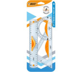 Komplet geometryczny z linijką 20cm z uchwytem + ekierka+kątomierz 9927281 BIC