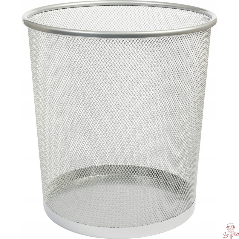 Kosz biurowy NATUNA 12L siatka srebrny 265x280mm (L5002)