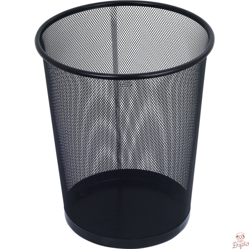 Kosz na papier czarny metalowy ( siatka ) 12 litrów GR-020 120-1127 GRAND