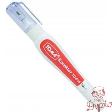 Korektor w pisaku 10ml.TO-014 metalowa końcówka TOMA
