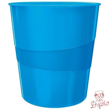 Kosz na śmieci 15L LEITZ WOW niebieski metalik 52781036