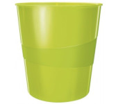 Kosz na śmieci 15L LEITZ WOW zielony metalik 52781054/52781064