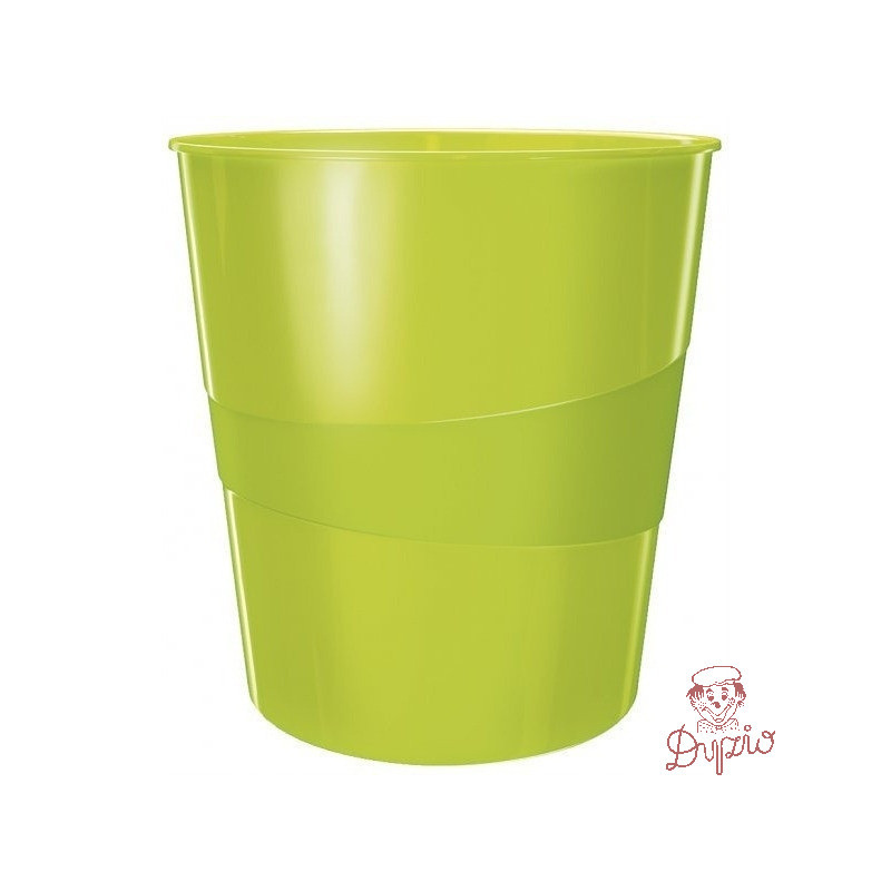 Kosz na śmieci 15L LEITZ WOW zielony metalik 52781054/52781064