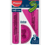 Zestaw linijek niełamliwych 895024 linijka 15cm ekierka kątomierz MAPED