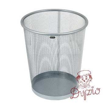 Kosz na papier srebrny metalowy ( siatka) 12 litrów GR-020S 120-1128 GRAND
