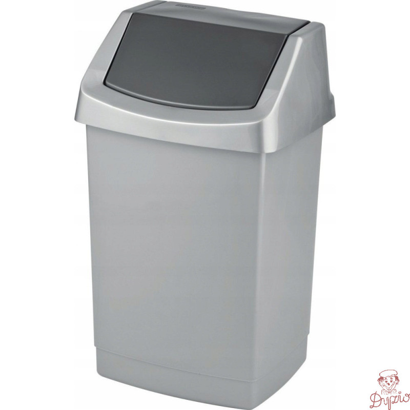 Kosz na śmieci uchylny 25l CURVER CLICK-IT srebrny/grafit 04044-877-65