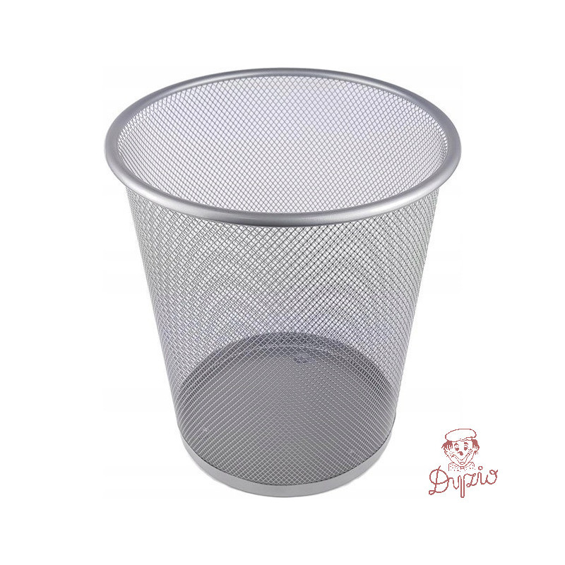 Kosz biurowy NATUNA 10L siatka srebrny 235x270mm (L3515)