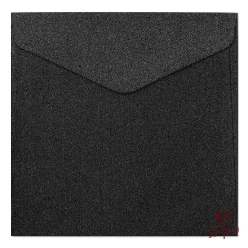 Koperta 160mm x 160mm Pearl czarny 150g (10szt.) 280323 Galeria Papieru