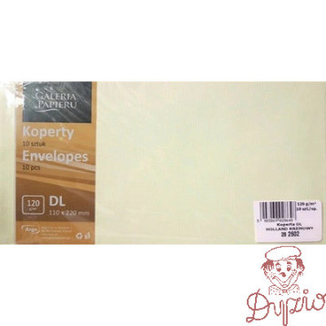 Koperta DL HOLLAND kremowy P 120g. (10szt.) 282602 Galeria Papieru