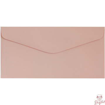 Koperta DL gładki pudrowy róż satynowany K 130g. (10szt.) 280135 Galeria Papieru