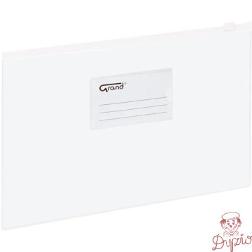 Koperta foliowa A4 na suwak EC009B biała 120-1055 GRAND