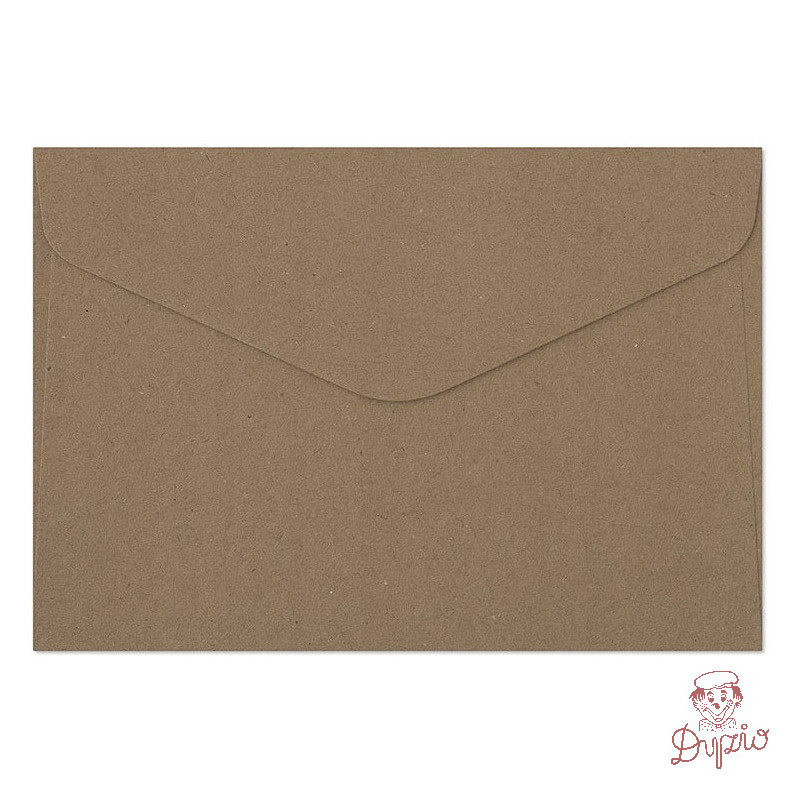 Koperta ozdobna 114x162mm KRAFT c.brązowy C6 120g (8szt.) 280222 Galeria Papieru