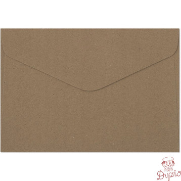 Koperta ozdobna 114x162mm KRAFT c.brązowy C6 120g (8szt.) 280222 Galeria Papieru