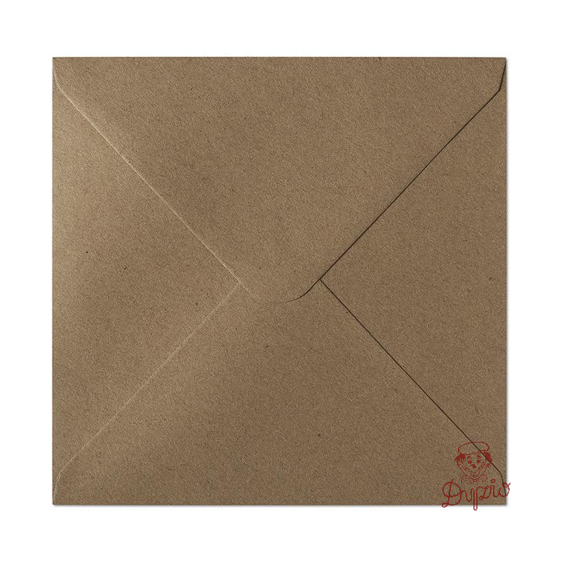 Koperta 160x160mm KRAFT ciemny beż K 120g. (10szt.) 280322 Galeria Papieru