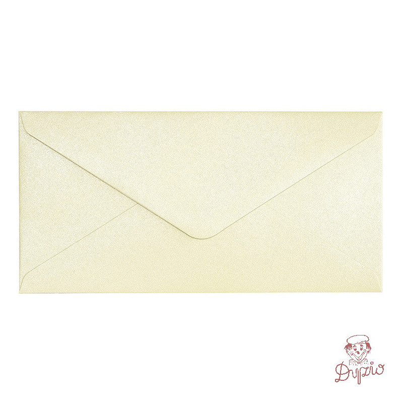 Koperta 80x160mm Pearl kremowy 150g. (10szt.) 280491 Galeria Papieru