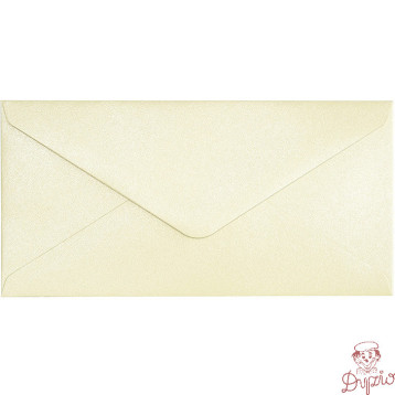 Koperta 80x160mm Pearl kremowy 150g. (10szt.) 280491 Galeria Papieru
